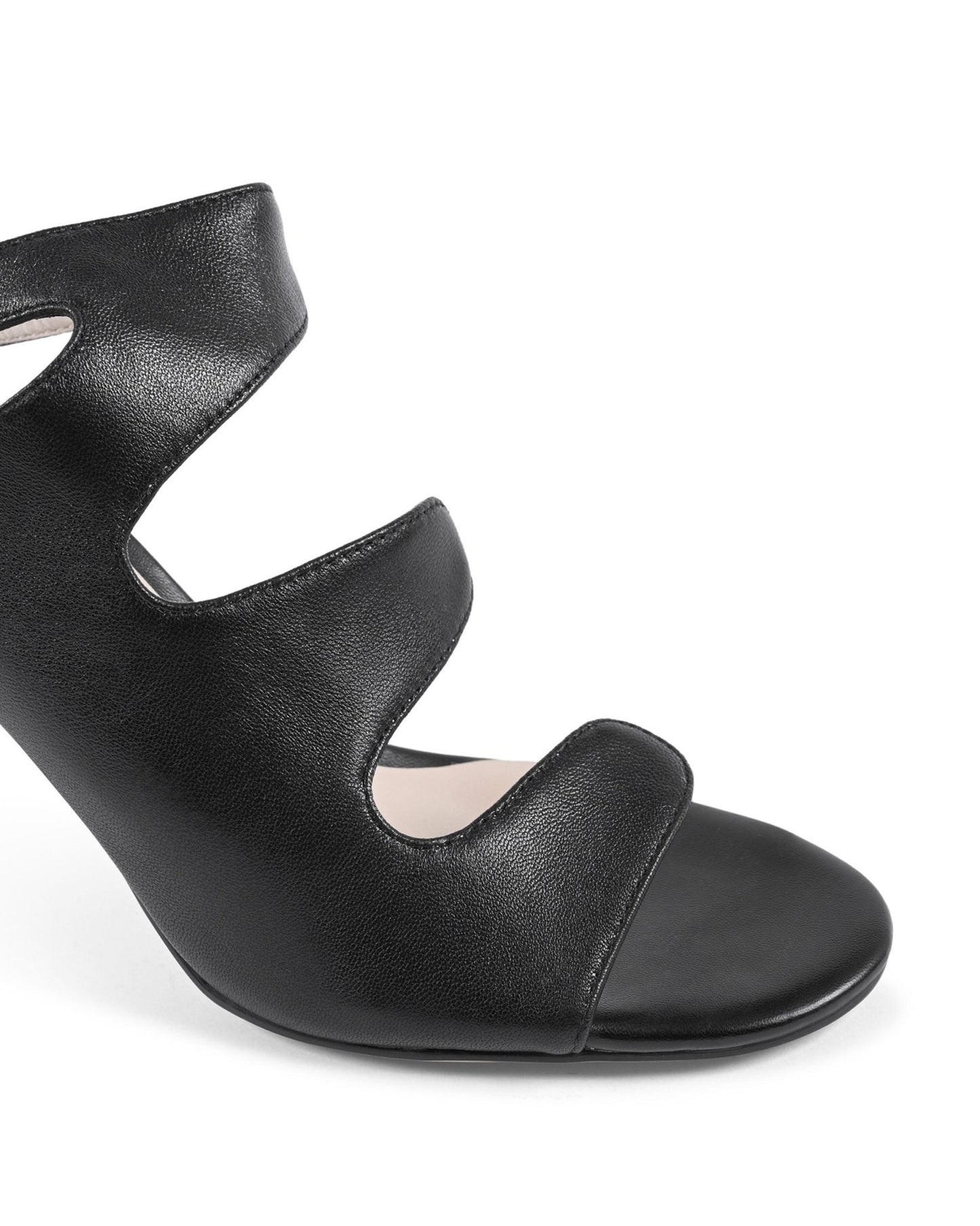 19V69 Italia Black Leather Sandals - Women's Designer Heels 9cm AM NW125 - 61 - Style Queenz