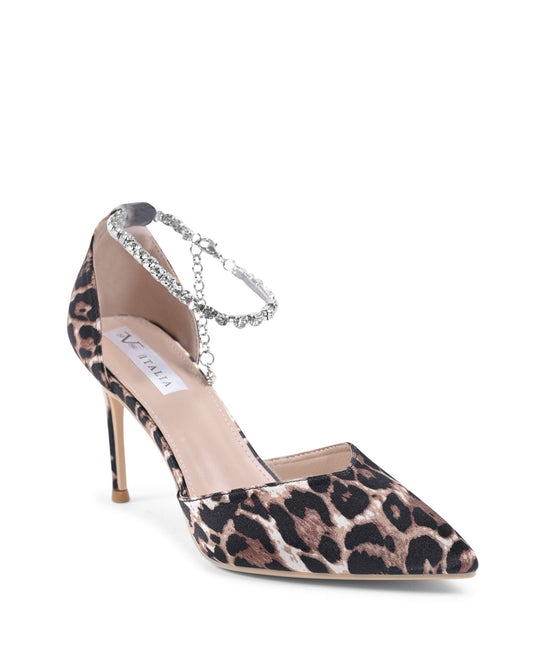 19V69 Italia Leopard Ankle Strap Pumps - Women's 9cm Heel Shoes | Designer Footwear - Style Queenz