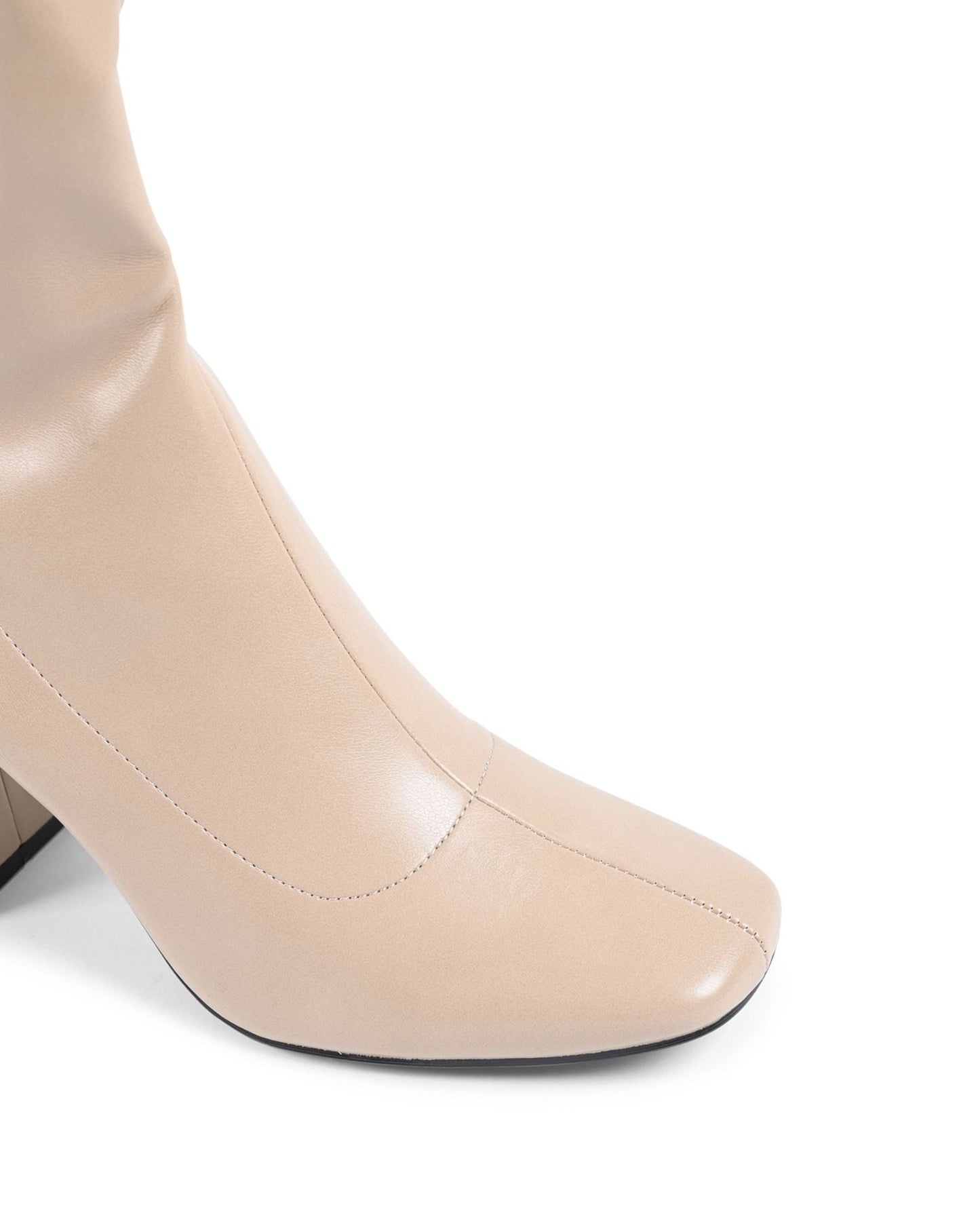 19V69 Italia Women's Beige Ankle Boots HF003 - Designer Synthetic Leather Heels 9cm - Style Queenz