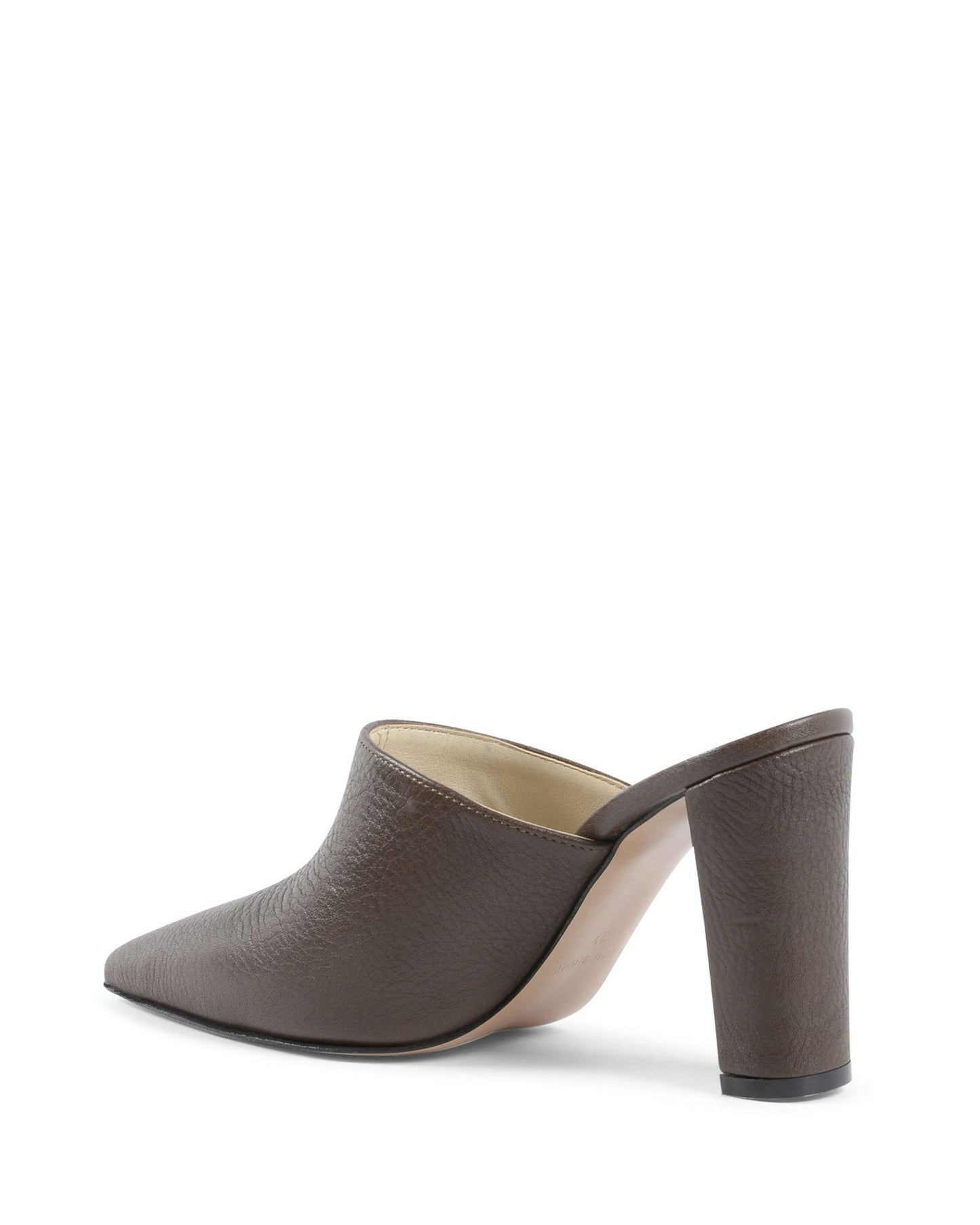 19V69 Italia Women's Dark Brown Leather Mule Sandals - Italian Designer Heels 9cm - Style Queenz