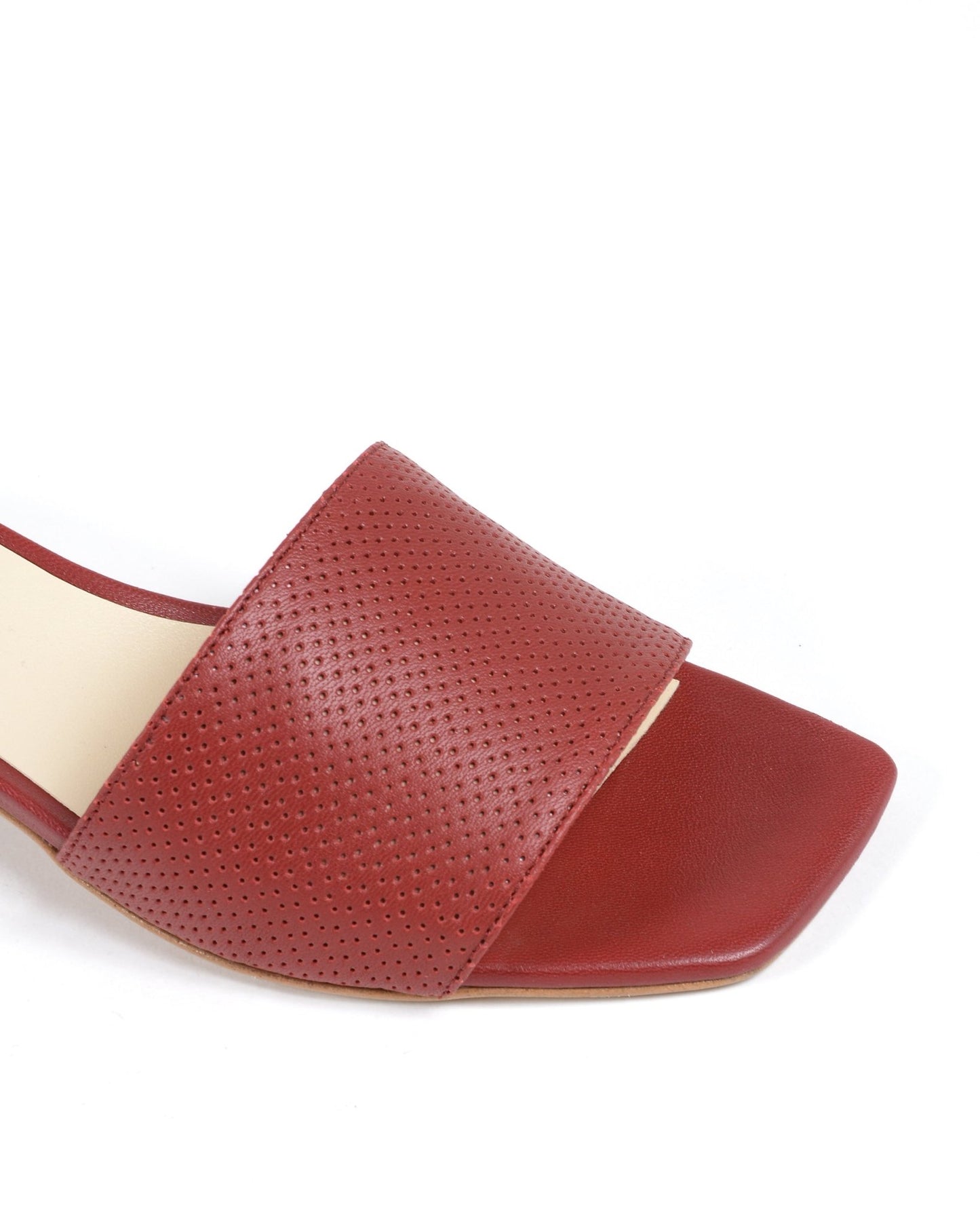 19V69 Italia Women's Red Lamé Leather Sandals - Italian Designer Summer Heels 4cm - Style Queenz