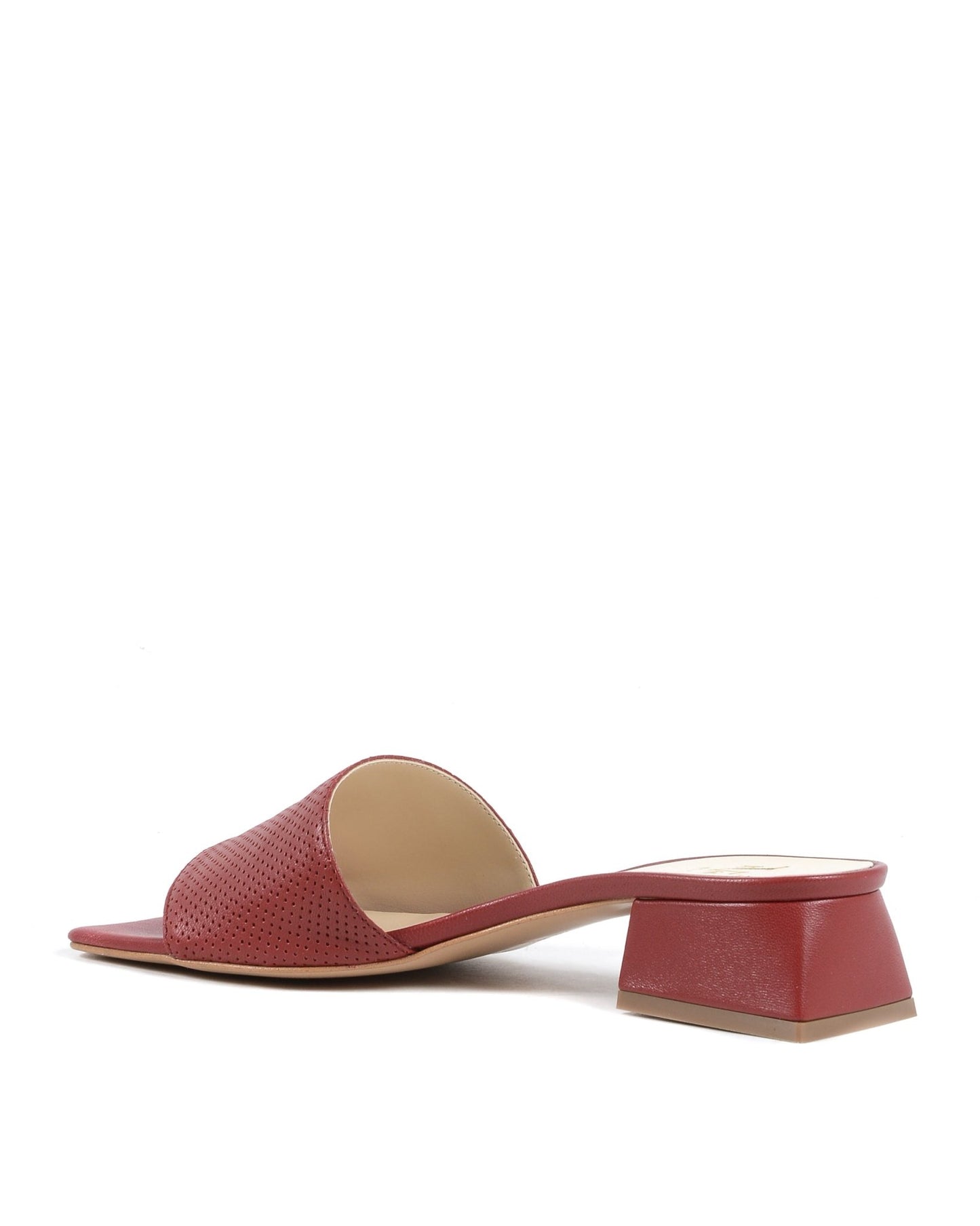 19V69 Italia Women's Red Lamé Leather Sandals - Italian Designer Summer Heels 4cm - Style Queenz