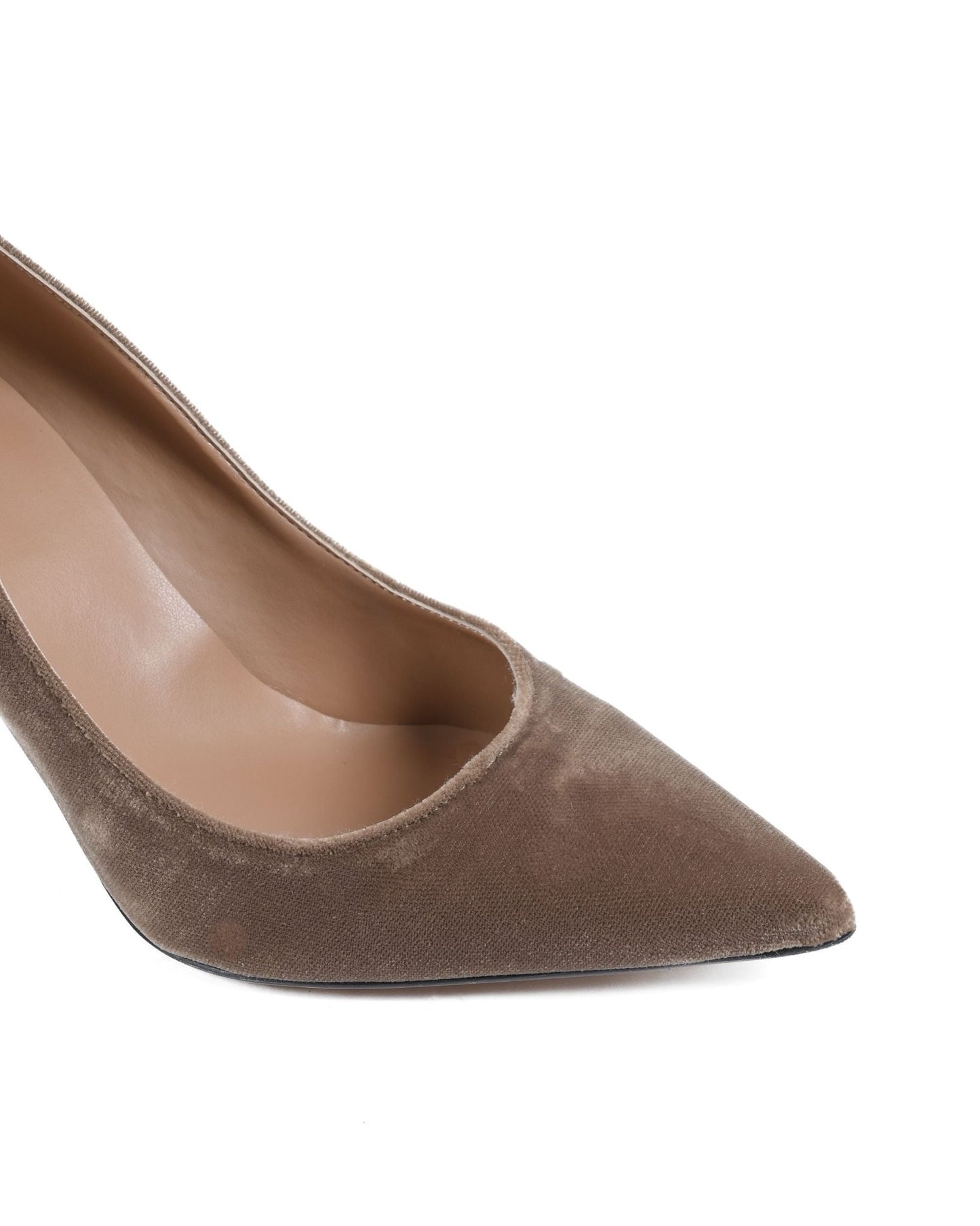 19V69 Italia Women's Taupe Velvet Pump Heels - 8.5cm Heel - DEC85 VELLUTO OCRA - Style Queenz