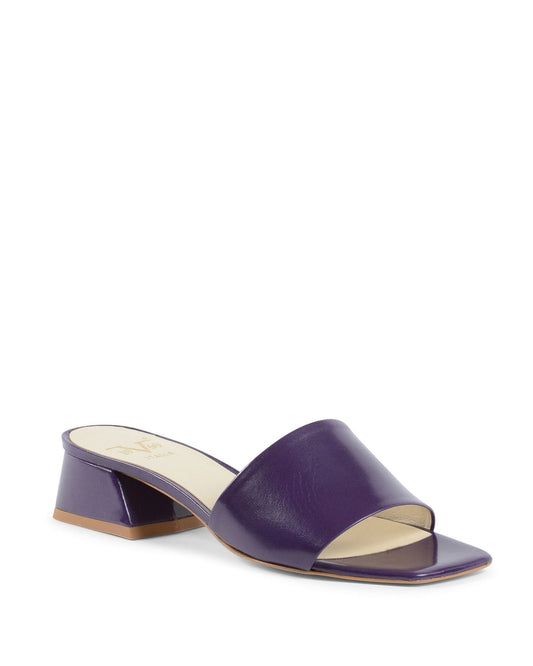 19V69 Italia Women's Violet Kid Leather Sandals - 4cm Heel - NEPER KID VIOLA Style - Made in Italy - Style Queenz