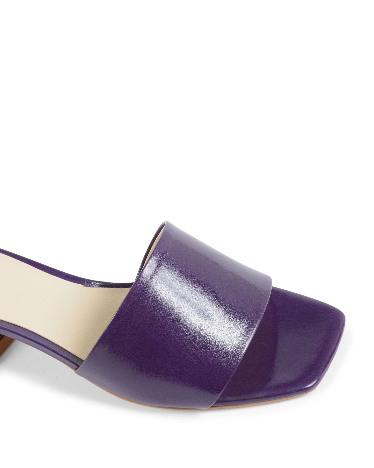 19V69 Italia Women's Violet Kid Leather Sandals - 4cm Heel - NEPER KID VIOLA Style - Made in Italy - Style Queenz