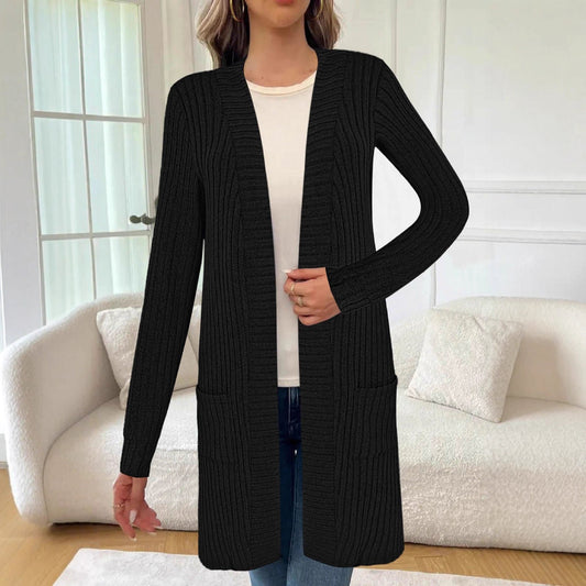 Women's Knitted Cardigan Jacket with Pockets