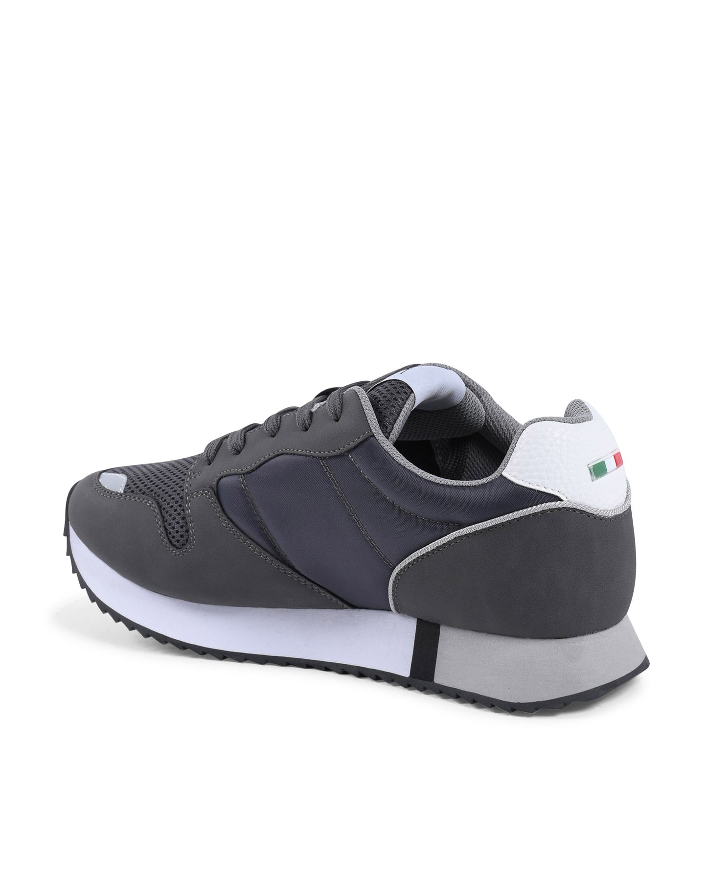 Men's Grey Synthetic Leather Sneakers - V Italia