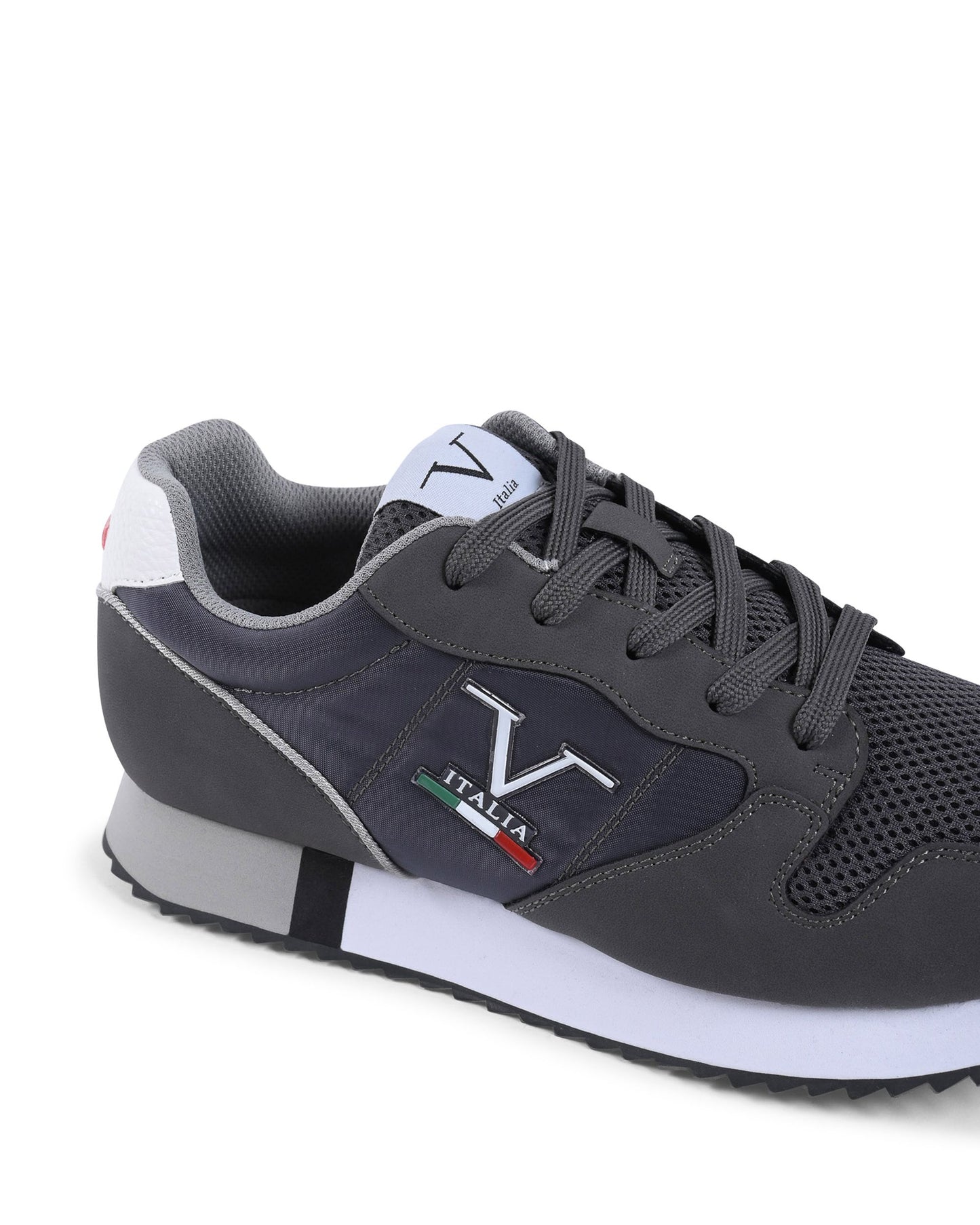 Men's Grey Synthetic Leather Sneakers - V Italia