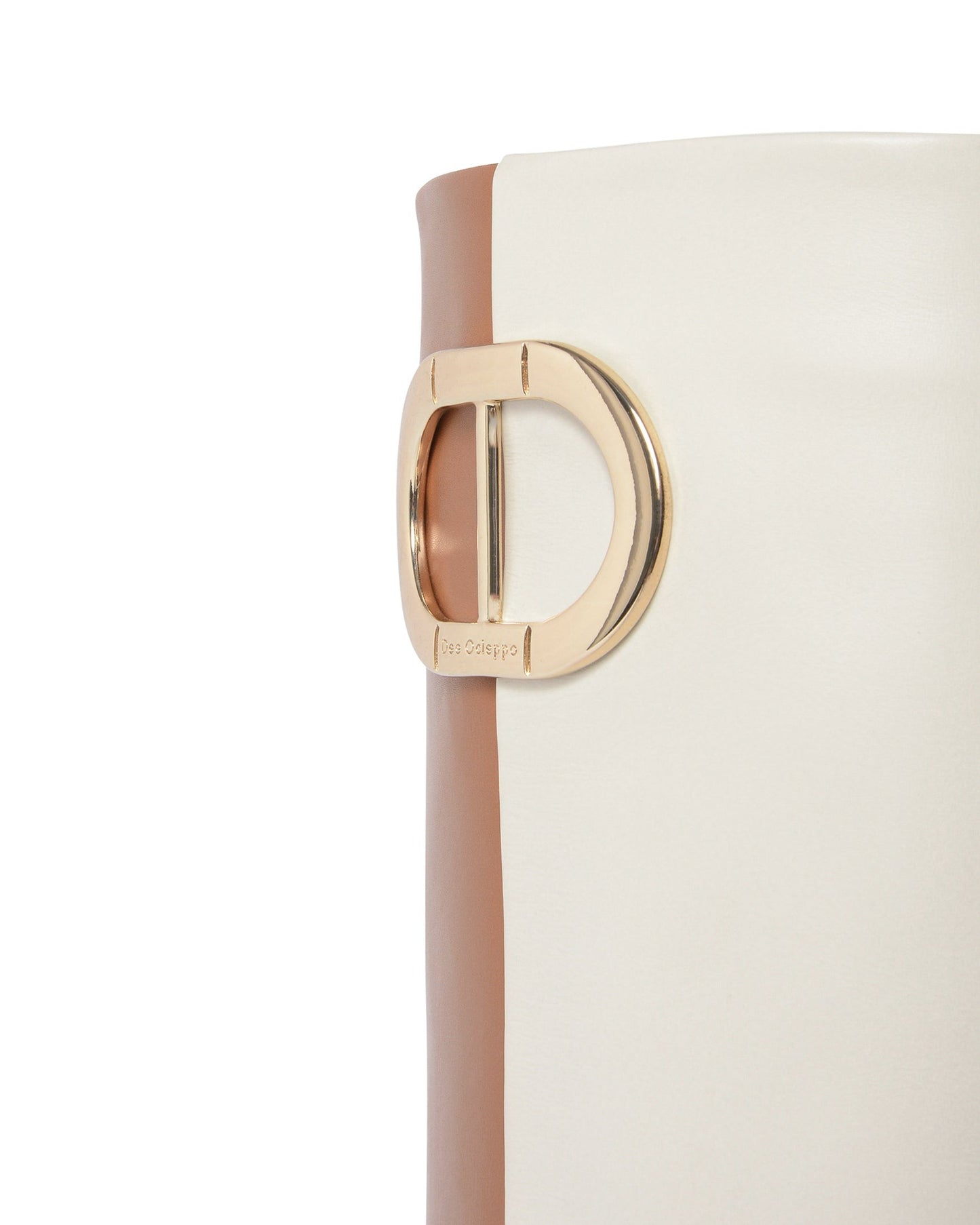 Candle with a gold accent on a white background