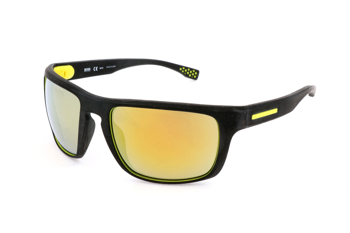 Hugo Boss Men's Black Yellow Sunglasses - BOSS 0800
