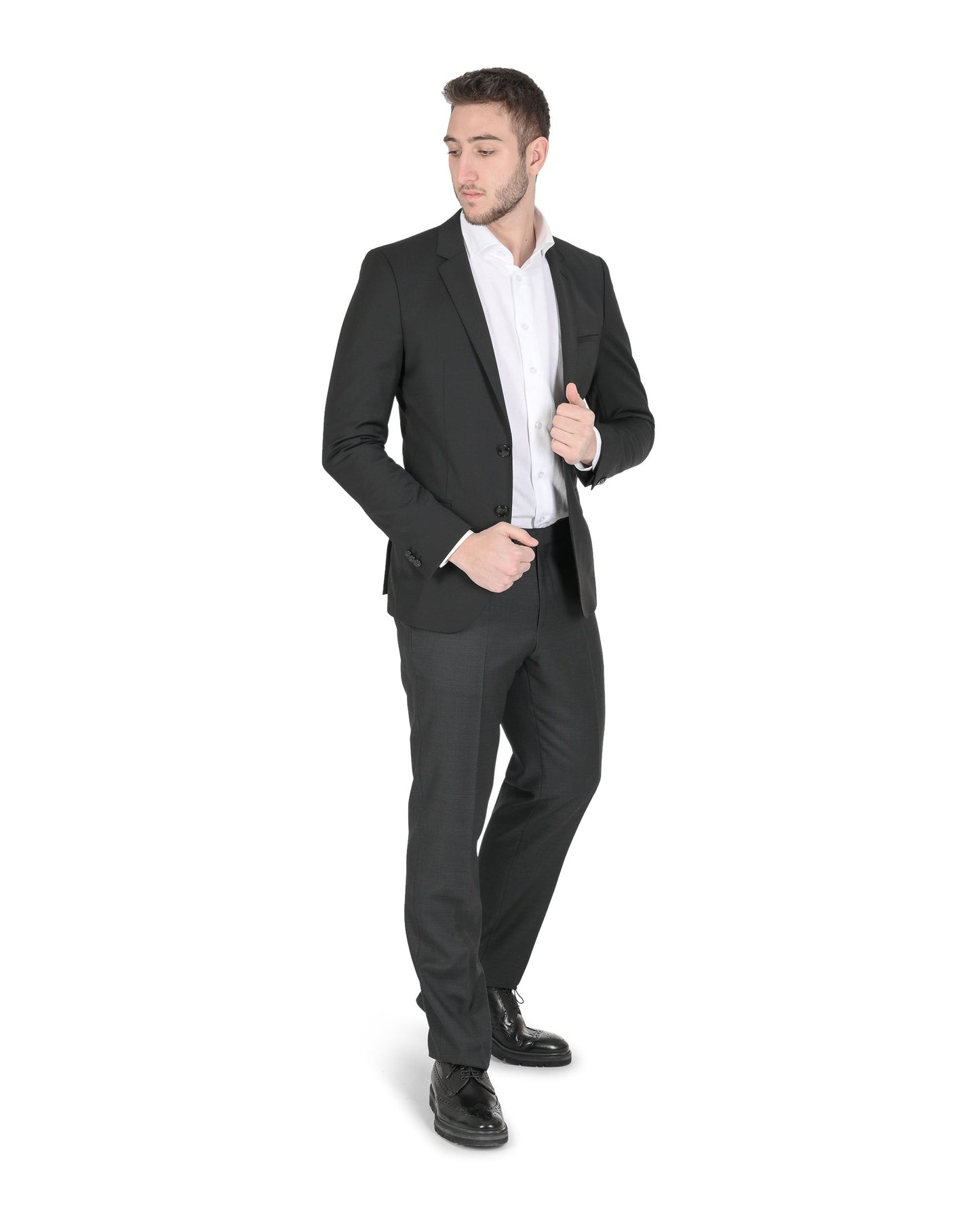 Hugo Boss Men's Black Wool Jacket - Premium Fit
