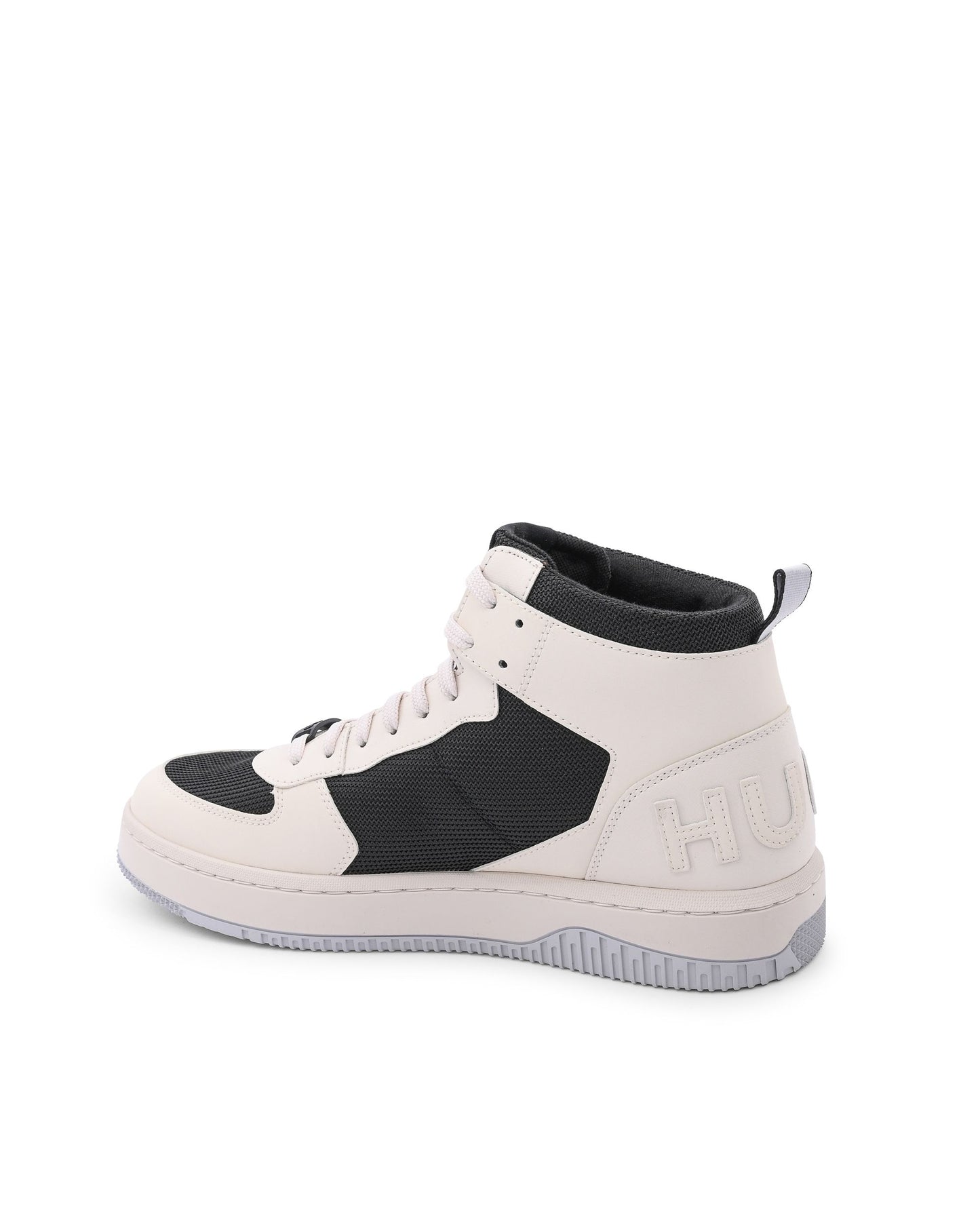 Hugo Boss Men's Beige Calfskin High Sneakers - 50493117