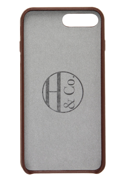 Brown Leather iPhone 7/8 Plus Case by Hugs & Co