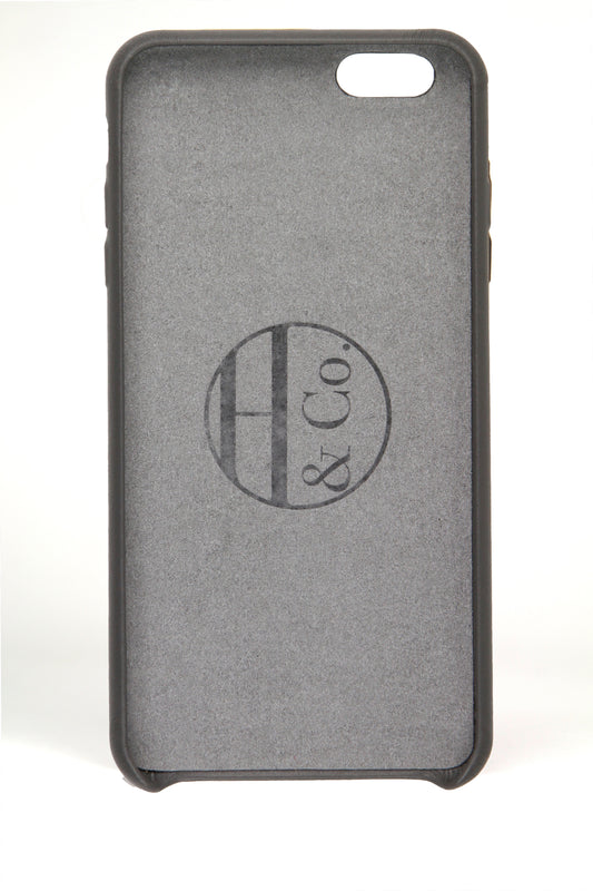 Grey Leather iPhone 6 Plus Case by Hugs & Co