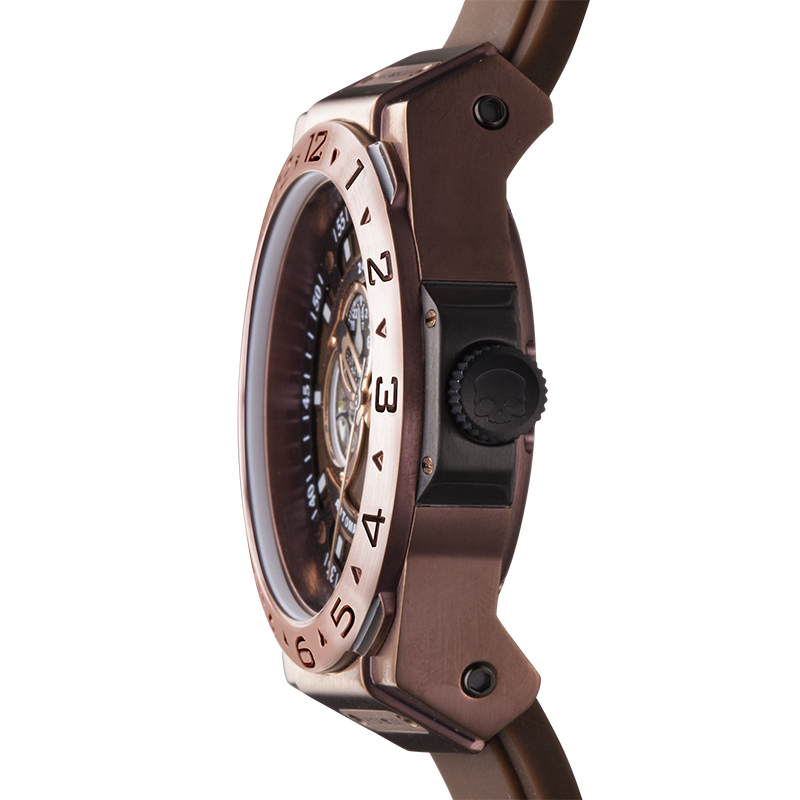 Vento Brown GMT Watch - Men's Luxury Japanese Timepiece