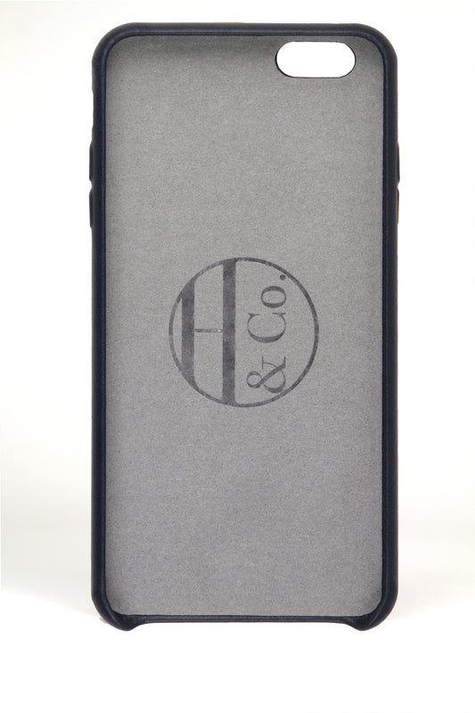 Navy Leather iPhone 6 Plus Case by Hugs & Co