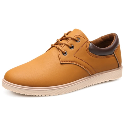 Men's Casual Oxford Sneakers - Flat Sole Design