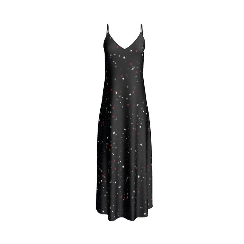 Andromeda Silk Dress Galaxy - Sustainable Luxury Women's Designer Fashion Starry Sky - Style Queenz