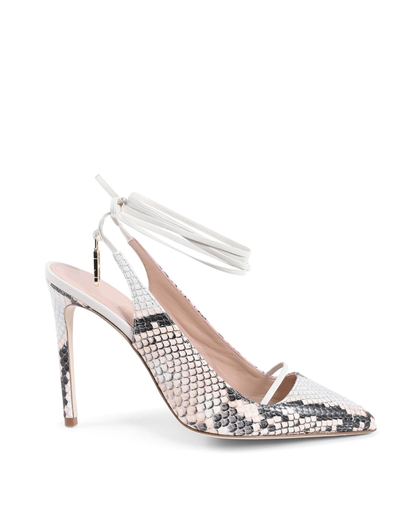 Brenda Python Black/Nude Stiletto Heels - 10cm Italian Made - 100% Python Print Leather - Style Queenz