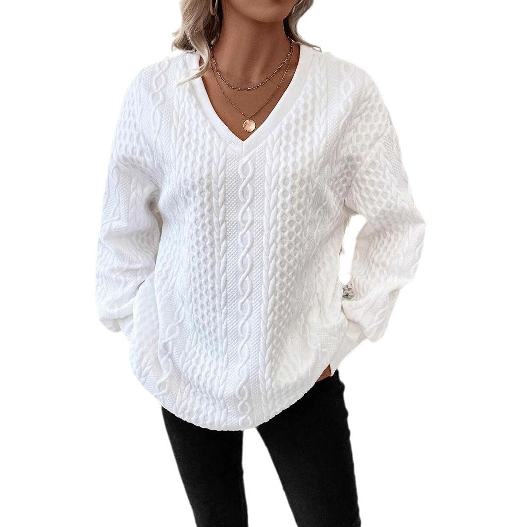 Women's Loose Long Sleeve Knit Sweater