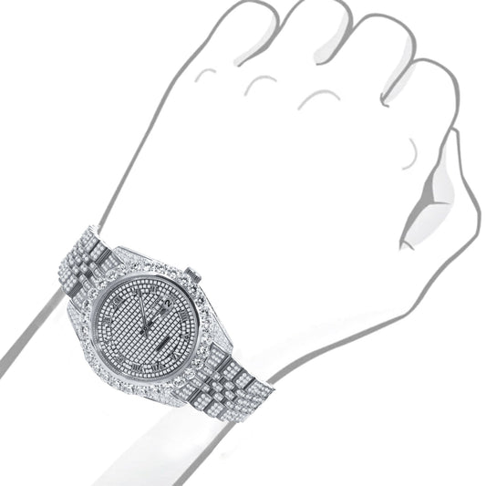 Capricious Steel Watch with Crystal Stones - Luxury Designer Timepiece - Style Queenz