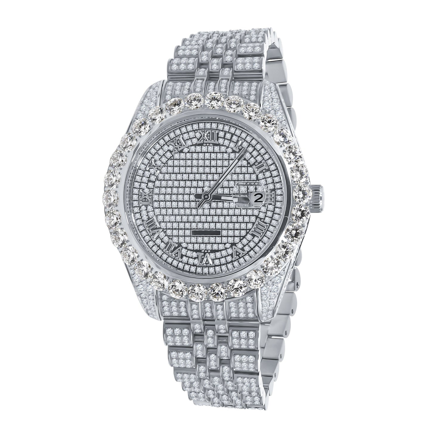 Capricious Steel Watch with Crystal Stones - Luxury Designer Timepiece - Style Queenz