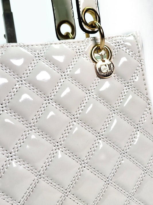 Carl Imro BUJBag Designer Handbag - Luxury White Leather Bag - Style Queenz