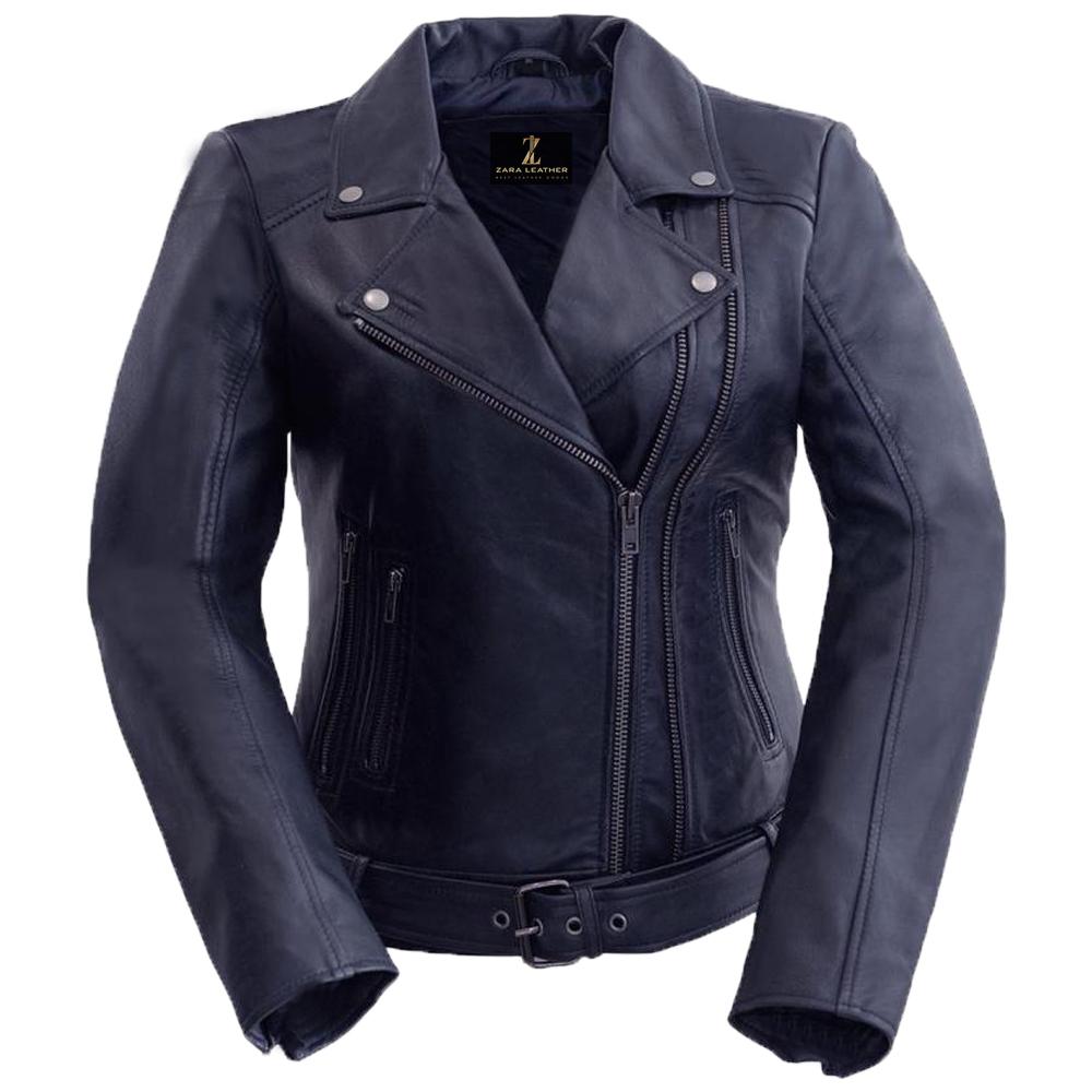 Classic Women's Genuine Leather Jacket - Premium Lambskin Biker Style - Style Queenz