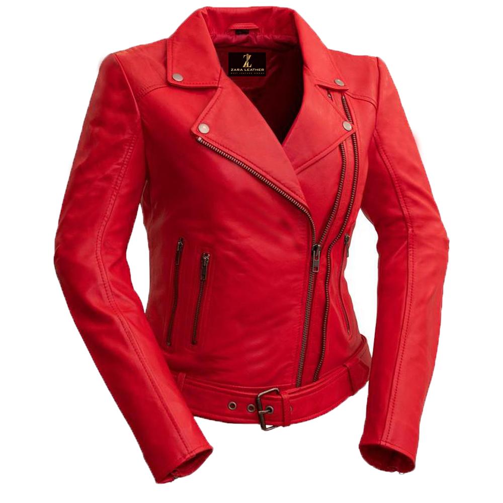 Classic Women's Genuine Leather Jacket - Premium Lambskin Biker Style - Style Queenz