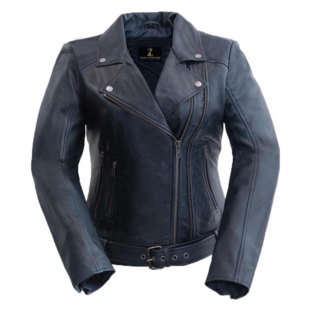 Classic Women's Genuine Leather Jacket - Premium Lambskin Biker Style - Style Queenz