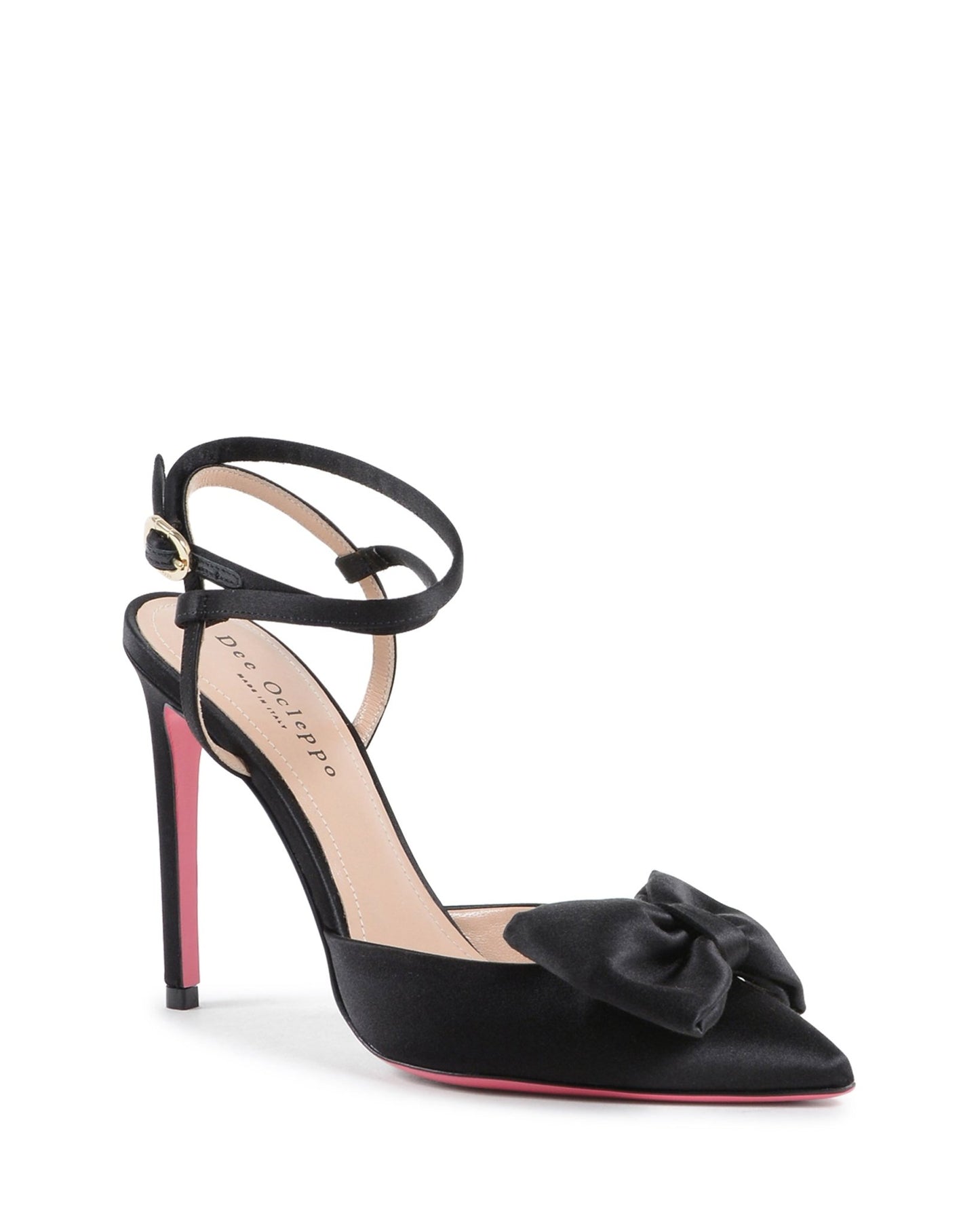 Cocktail Time Pump - Italian Satin Stiletto Heels with Ankle Strap - Style Queenz