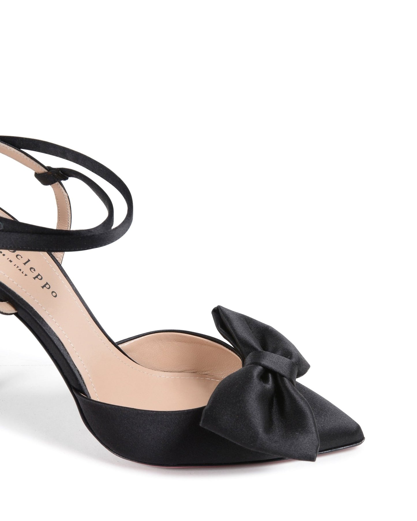 Cocktail Time Pump - Italian Satin Stiletto Heels with Ankle Strap - Style Queenz