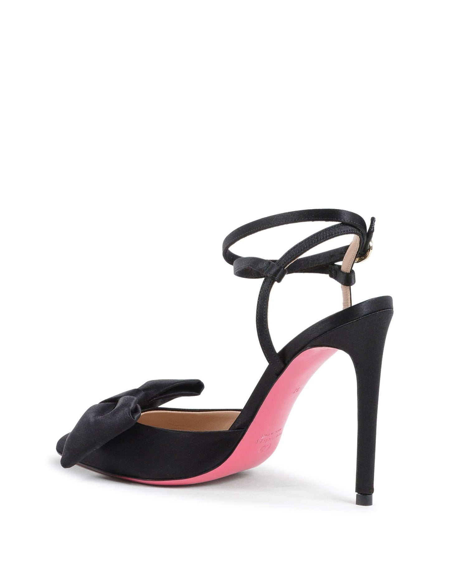 Cocktail Time Pump - Italian Satin Stiletto Heels with Ankle Strap - Style Queenz