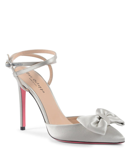 Cocktail Time Pump - Italian Satin Stiletto with Ankle Strap and Pointed Toe - Style Queenz