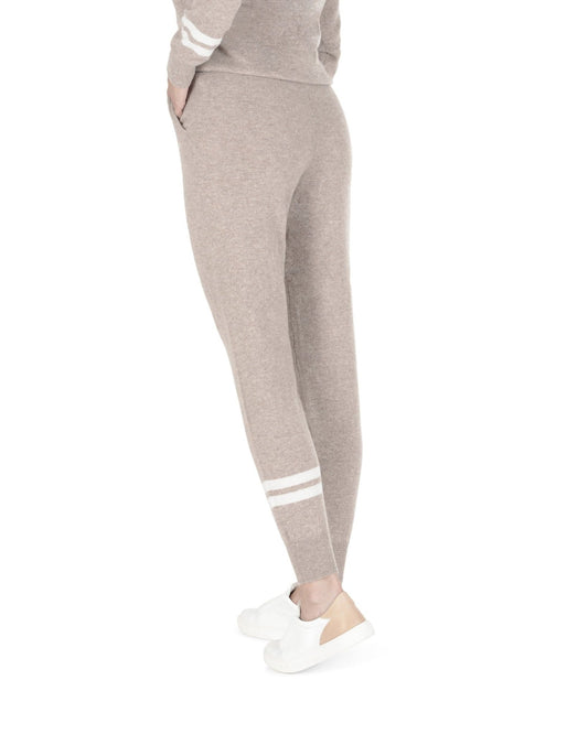 Crown of Edinburgh Cashmere Track Pants - Luxury Morningside Camel - Style Queenz