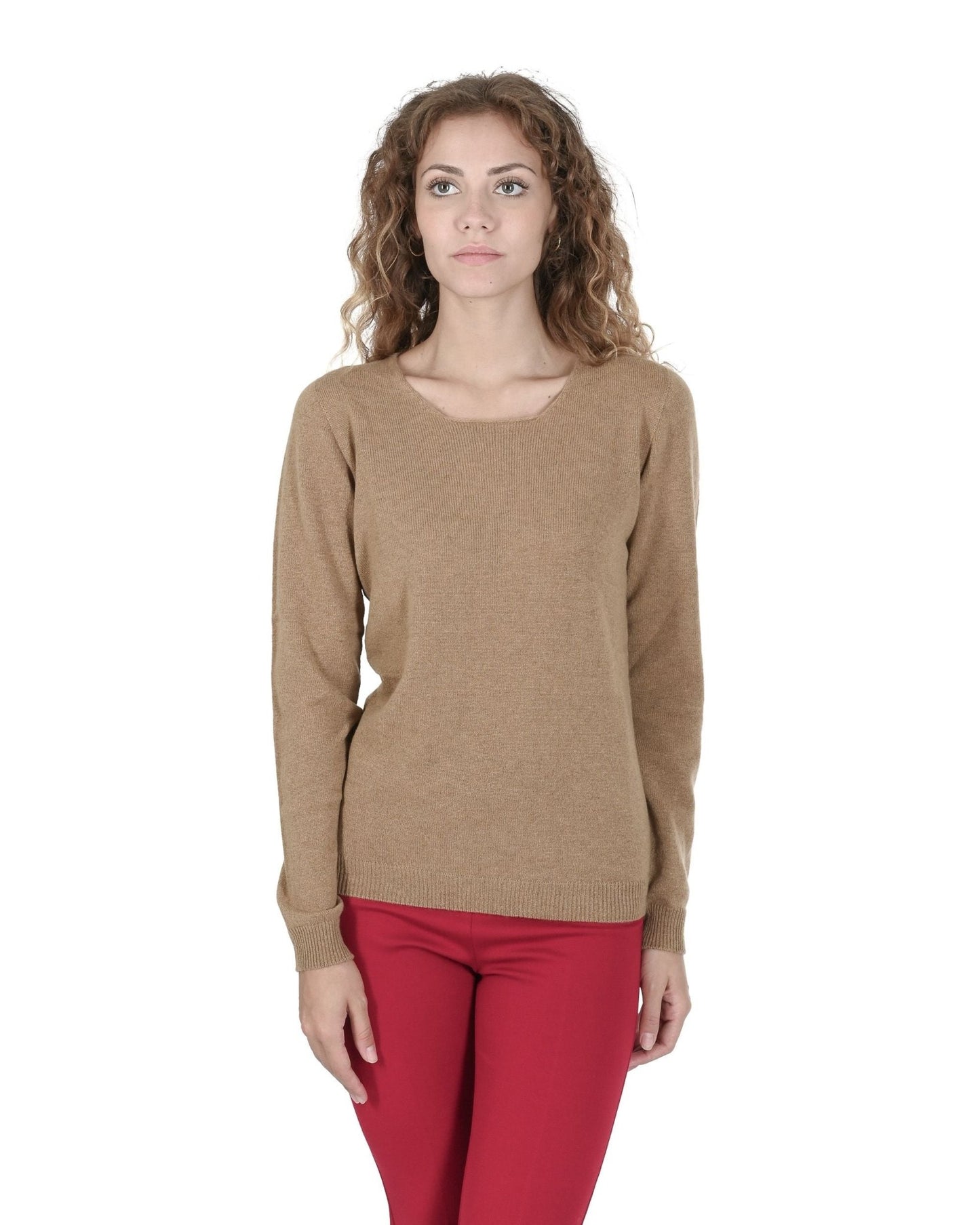 Crown of Edinburgh Cashmere Women's Square Neck Sweater - Italian Made - Style Queenz