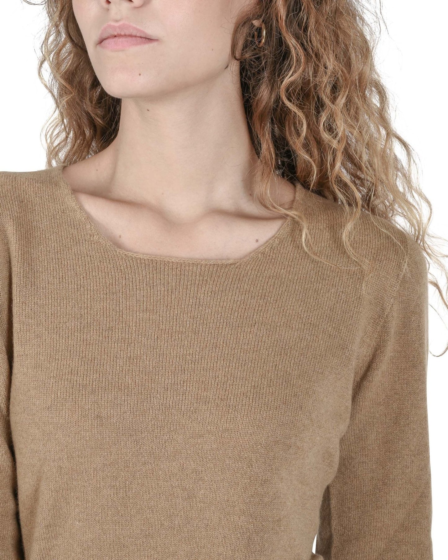 Crown of Edinburgh Cashmere Women's Square Neck Sweater - Italian Made - Style Queenz
