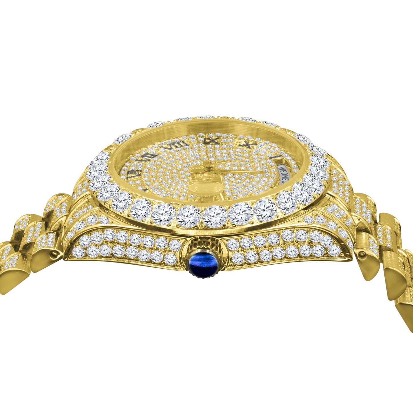 CROWN Steel Watch - Iced Out Hip Hop Timepiece with Swiss Movement - Style Queenz