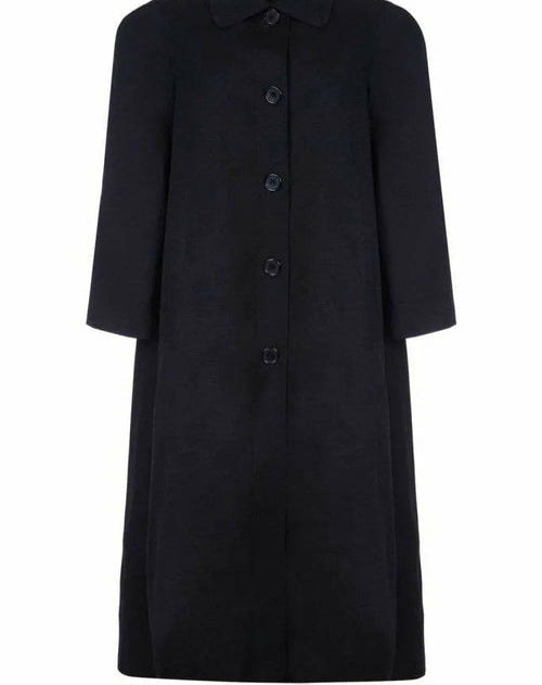 Black coat with a British flag label on a white background