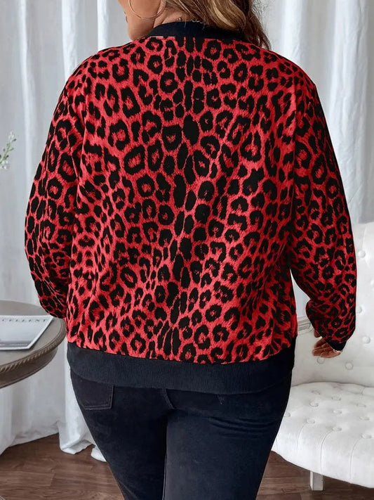 Women's Leopard Print Polyester Jacket