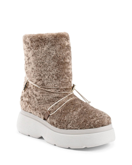 Dana Teddy Camel Short Boots - Premium Designer Ankle Boots - Style Queenz