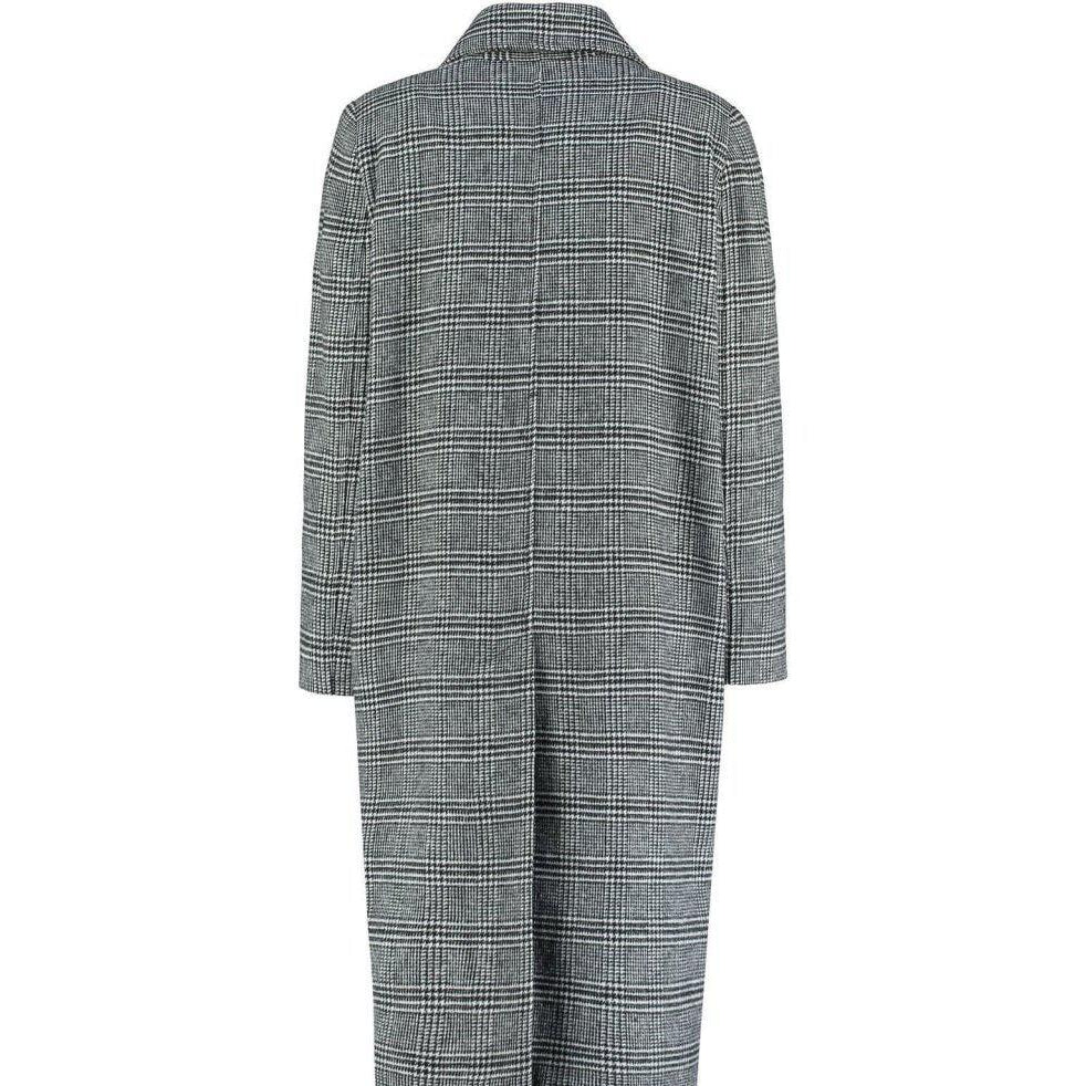 Gray checkered coat on a white background
