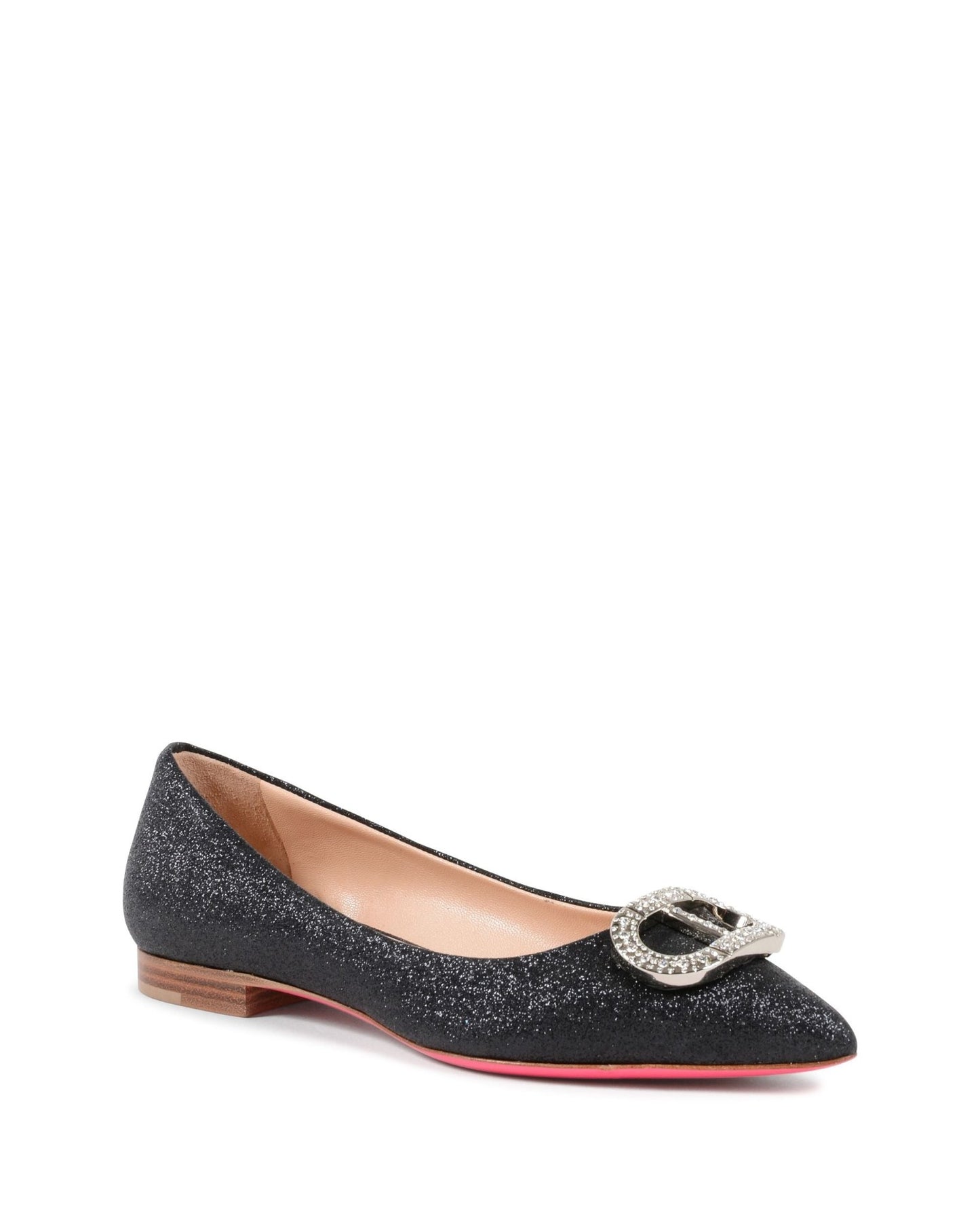 Dee Brilliant Ballerina Italian Leather Flats - 1cm Gold Heel - Made in Italy - Style Queenz