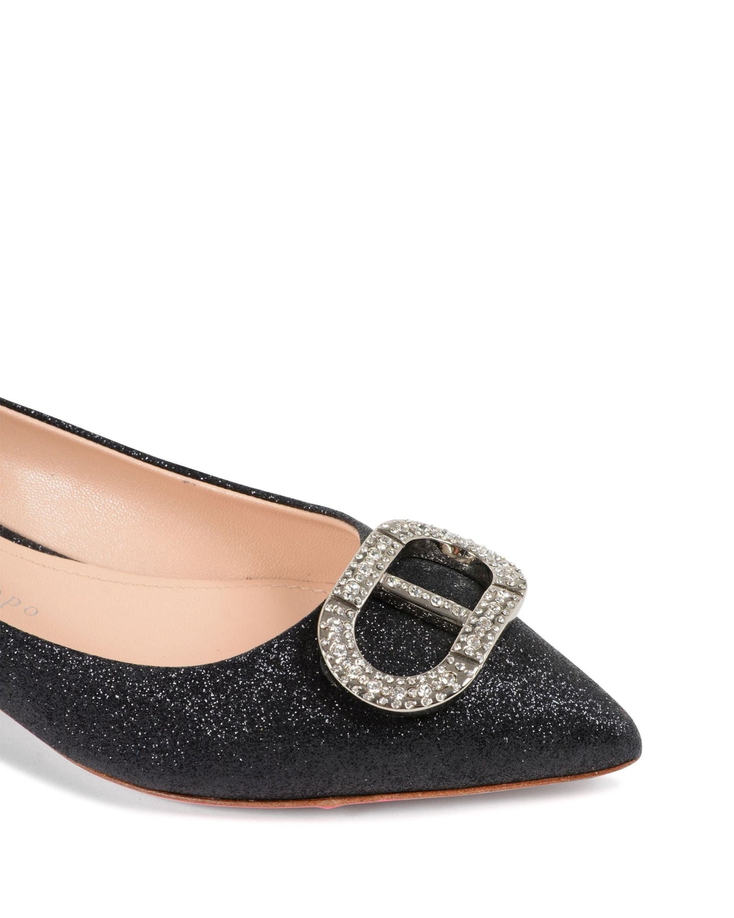 Dee Brilliant Ballerina Italian Leather Flats - 1cm Gold Heel - Made in Italy - Style Queenz