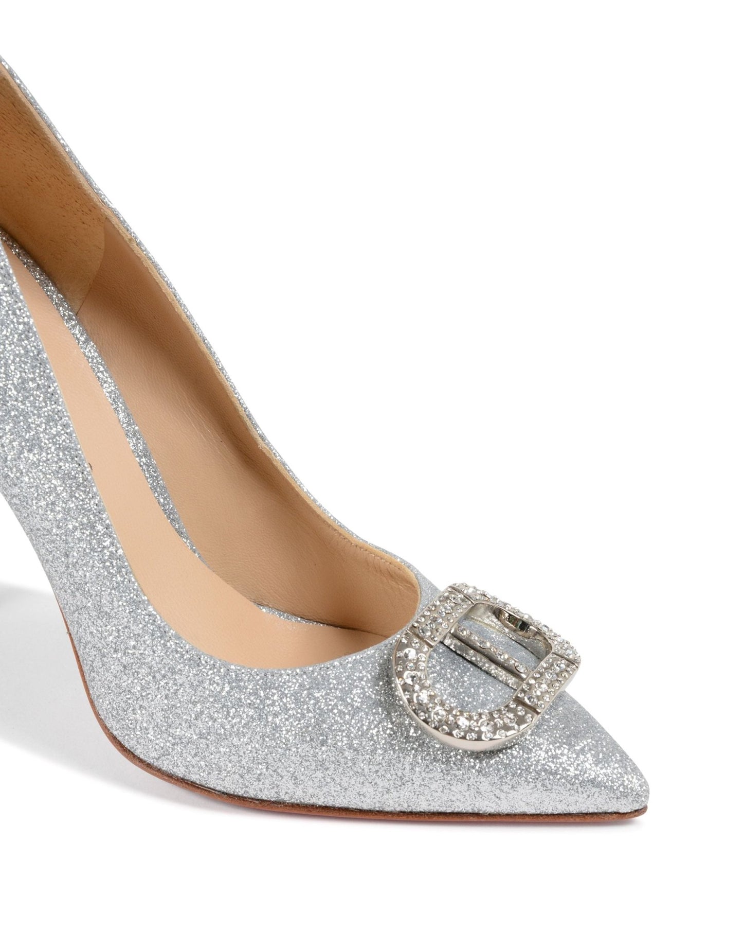 Dee Cindarella Pump Bright Silver - Italian Luxury Glitter Heels - Style Queenz