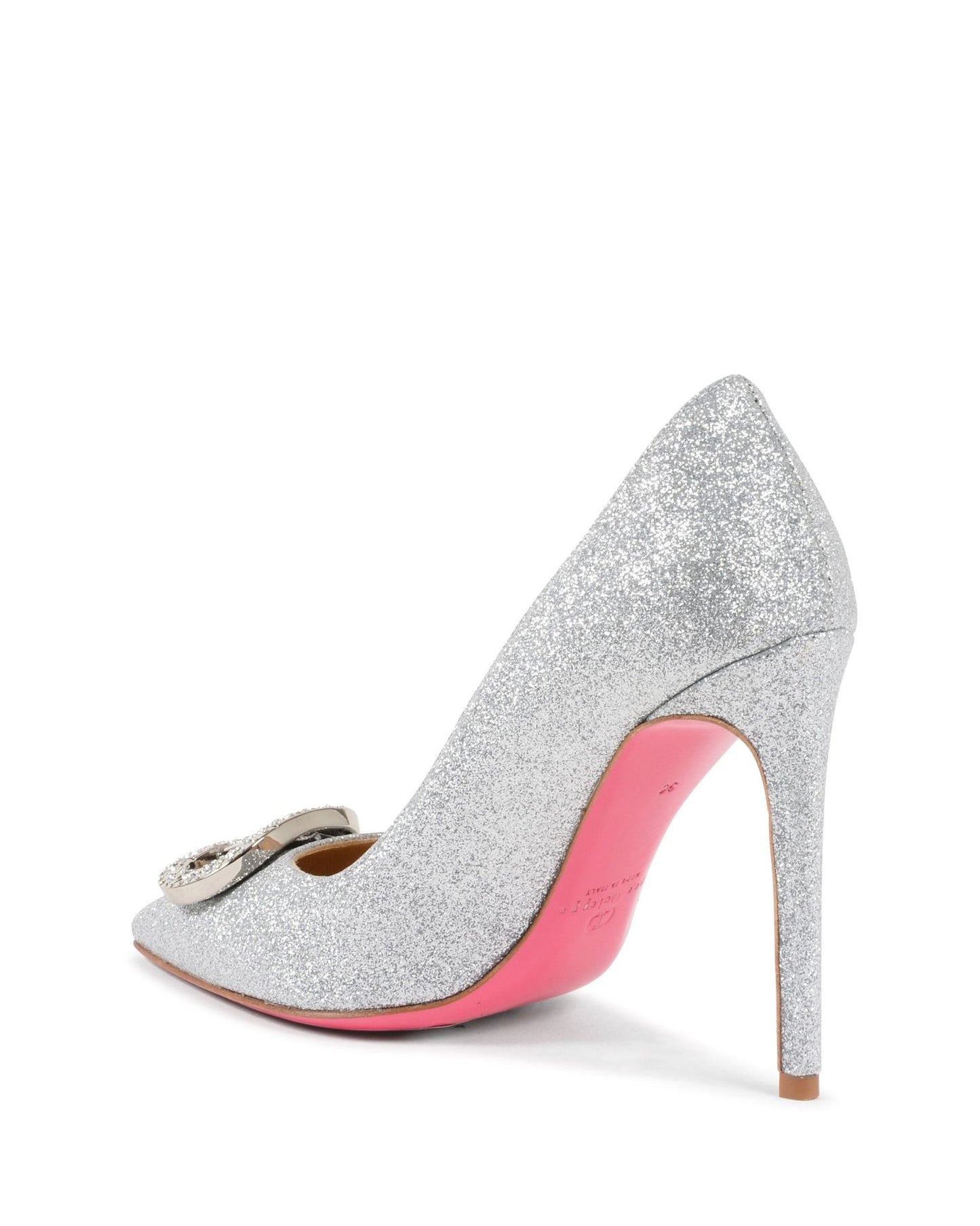 Dee Cindarella Pump Bright Silver - Italian Luxury Glitter Heels - Style Queenz