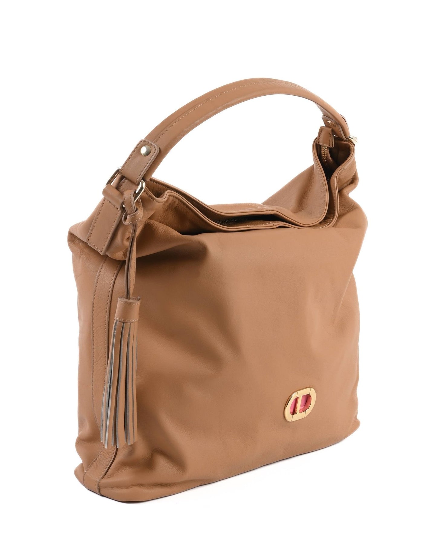 Dee Ocleppo Miami Mandorla Brown Leather Handbag - Luxury Italian Designer Bag - Style Queenz