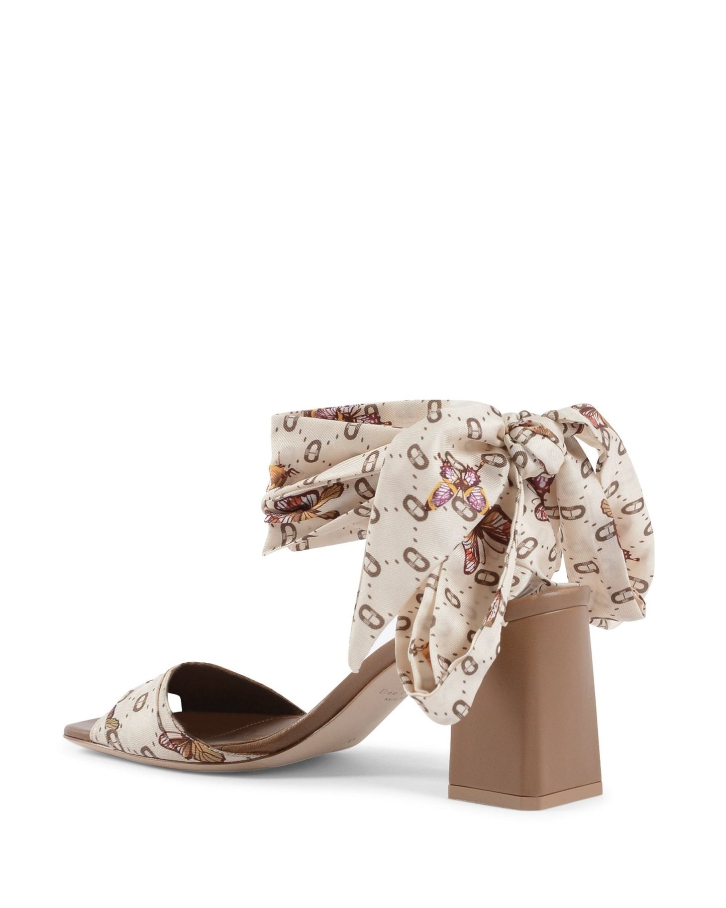 Emily Heeled Sandal - Italian Silk Printed Sandals - Style Queenz