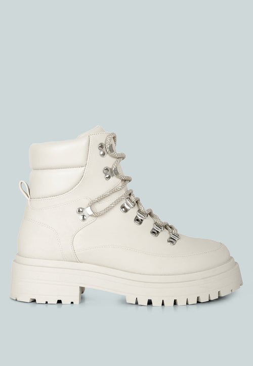 Goliath Chunky Biker Boots - Lace Up Platform Combat Boots with Lug Soles - Style Queenz