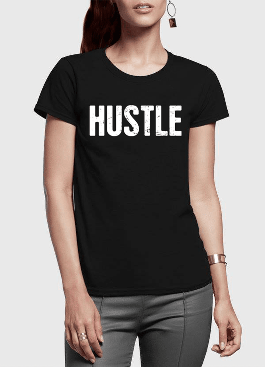 Hustle Women's T-Shirt - Premium 100% Cotton Motivational Tee - Style Queenz